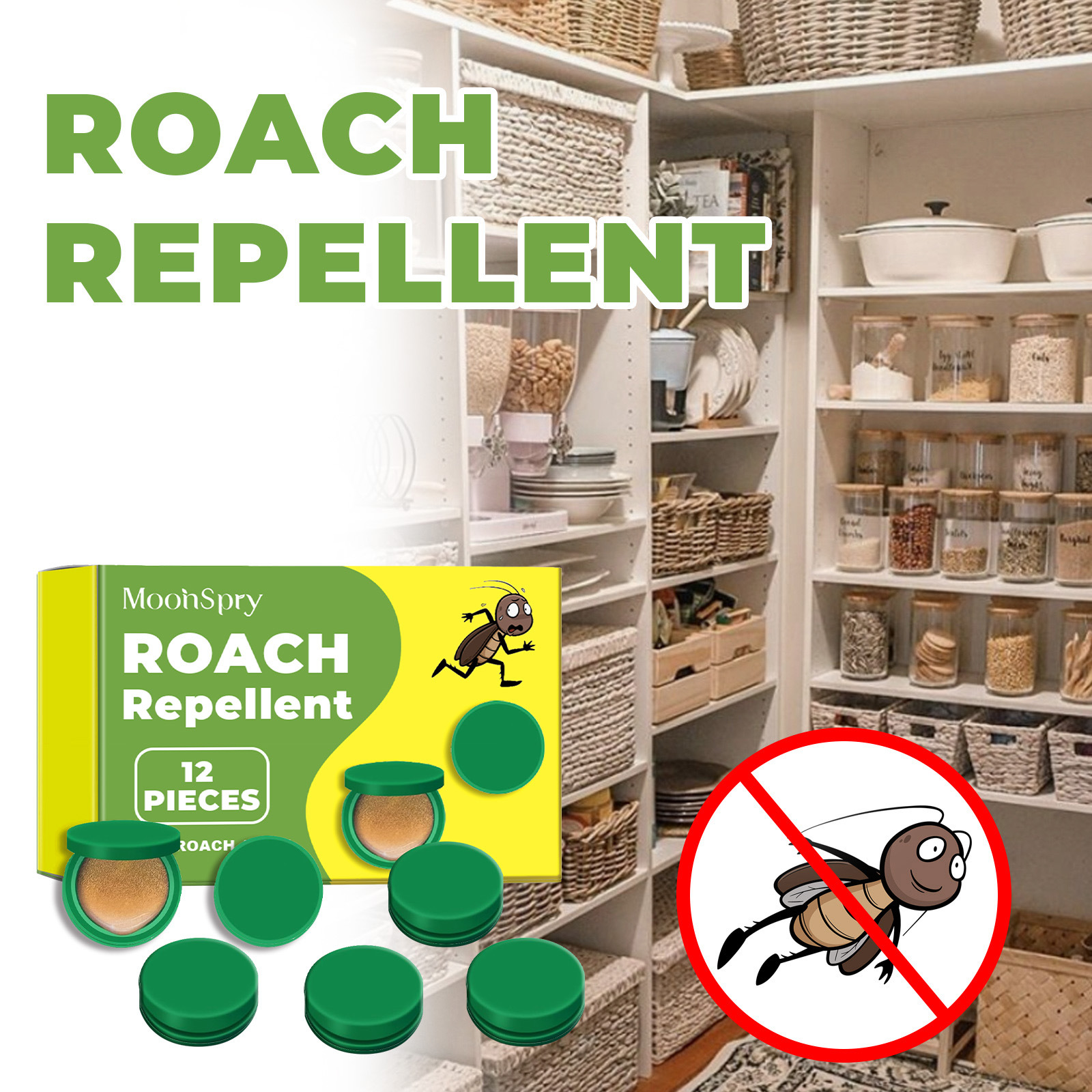 Moonspry Cockroach Repellent Home Dormitory Kitchen Deep Cleaning Cockroach Killing Cockroach Repellent