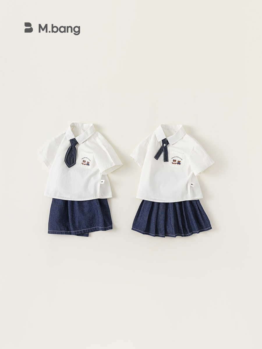 Одежда для детей Youbao, костюмы для мальчиков, рубашки в стиле преппи, джинсы, форма для детского сада