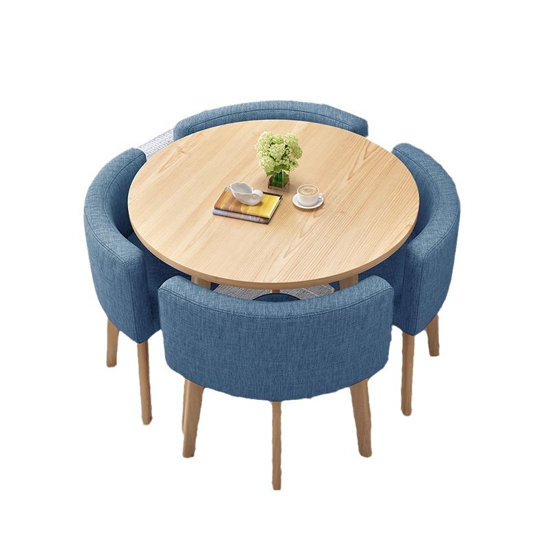 Simple leisure negotiation table and chair combination store rental apartment table home dining table storage small round table