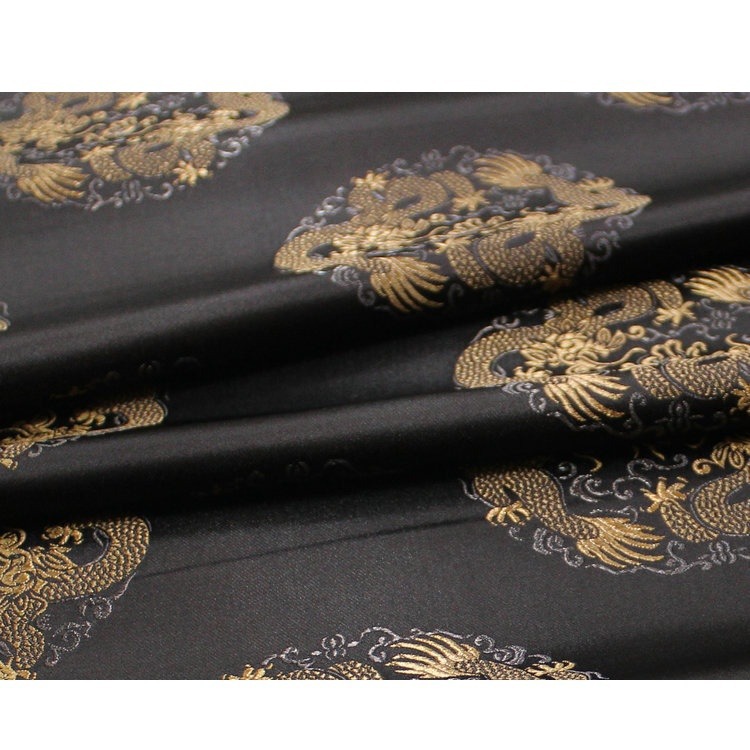 Chinese Style Tang Suit Children's Coat Dragon Robe Mongolian Robe Stage Decoration Handmade Jacquard Brocade Silk Fabric