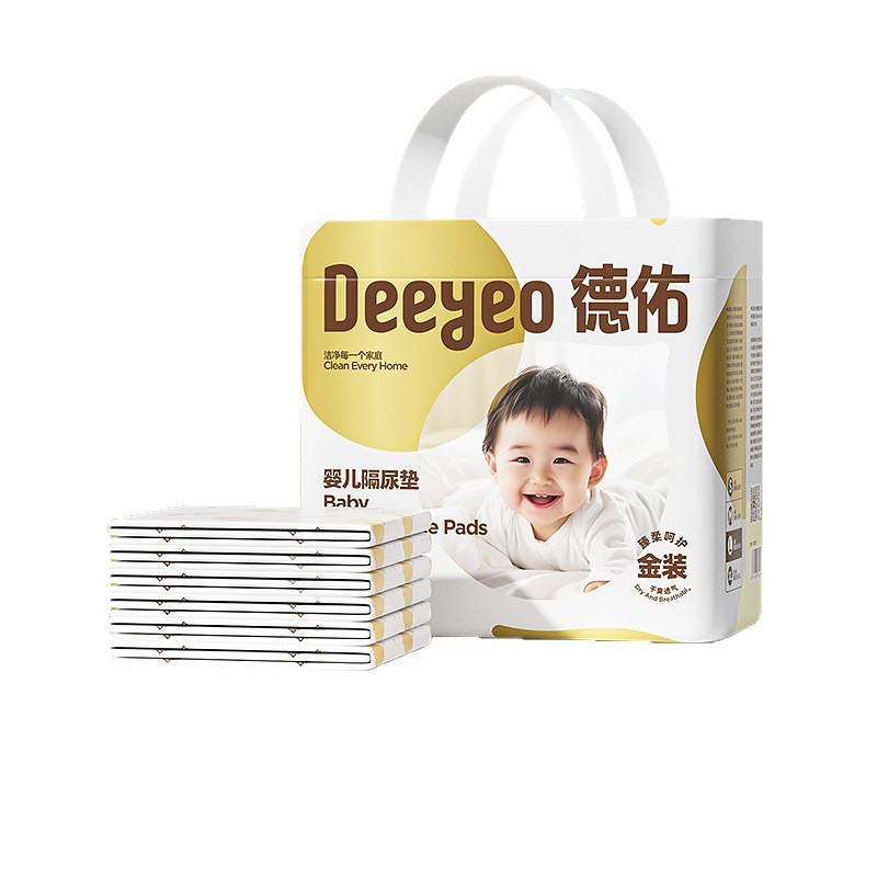 Deyou Baby Diaper Pad Gold Disposable Baby Care Pad Kidsren's Waterproof and Breathable