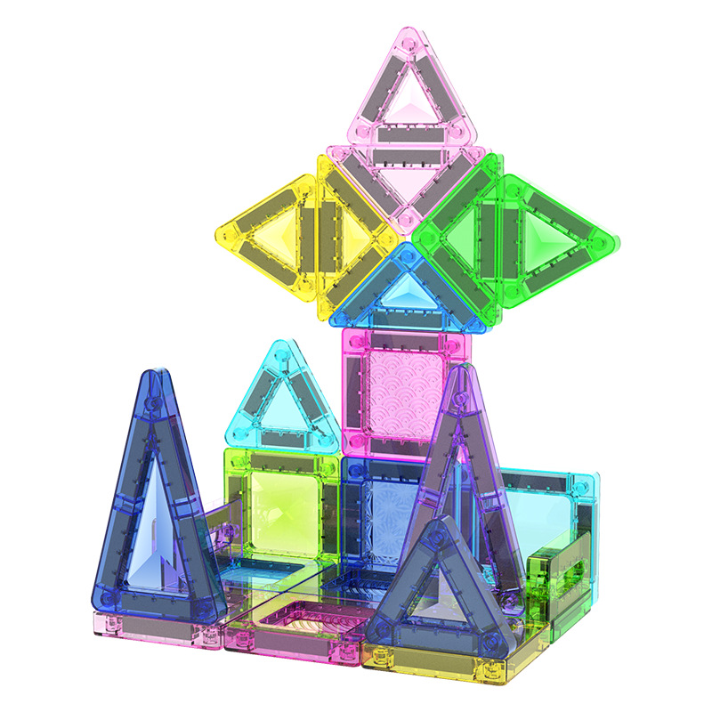 Random Colors Qianman New Product Macro Color Window Magnetic Tiles Mini Color Window Educational Magnetic Single-Sided Magnetic Tiles