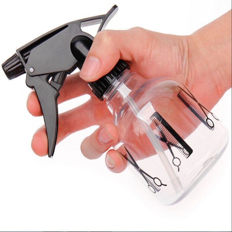 Hair Spray Scissors Plastic Transparent Spray Kettle 250ml Small Spray Bottle Hair Salon Hair Spray Bottle Fine Sprayer Batch