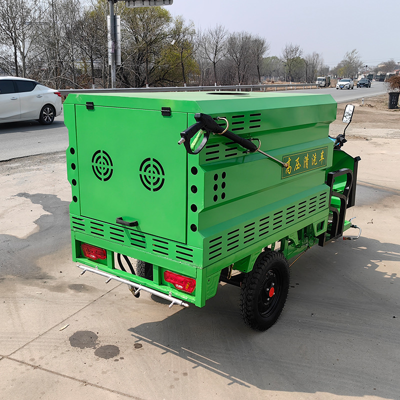Electric High-Pressure Washing Truck, New Energy Small High-Pressure Washing Truck, Electric Three-Wheel Guardrail Washing Truck, Pipe Dredging