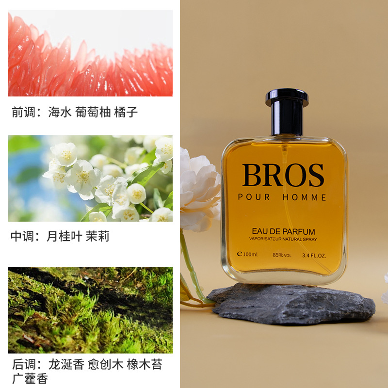 Cross-border Explosions Men's Perfume Lasting Light Fragrance Marine Fragrance Cologne Fragrance Natural Spray Wholesale