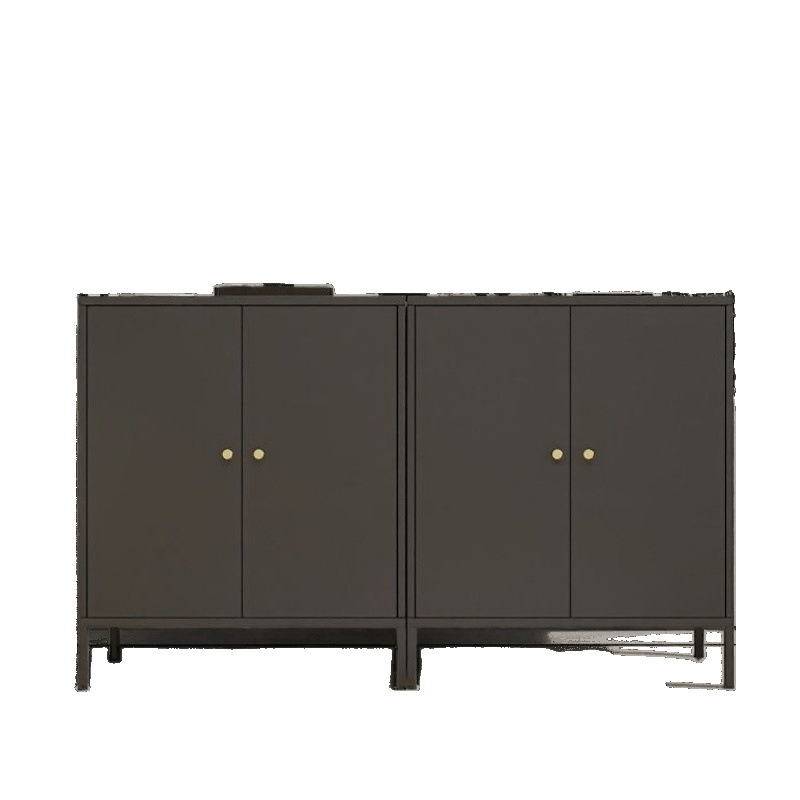Wine Cabinet, Tea Cabinet, Iron Cabinet, Iron Art Sideboard, Double-Door Iron Cabinet, Floor-Standing European-Style Simple Storage Cabinet