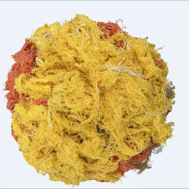 Cross-Border Supply of Colorful Cotton Yarn, Cleaning Cotton Yarn, Flower Cotton Silk, Strong Industrial Oil Wiping Machine Yarn, Oil-Absorbing Waste Cotton Yarn