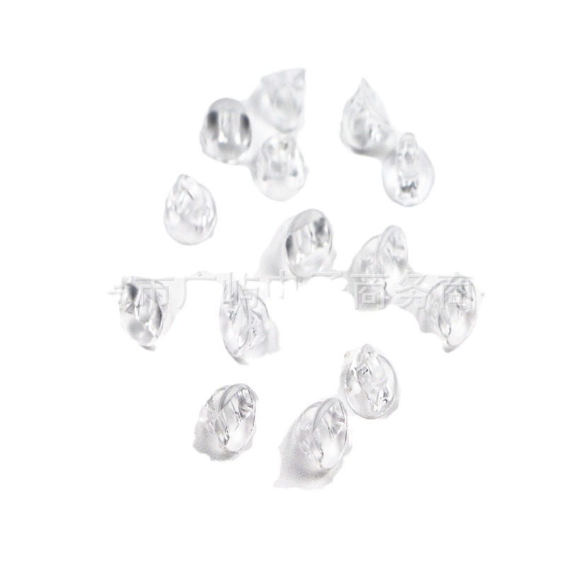 Transparent flat bottom leather band buckle hair rope accessories handmade DIY jewelry material Korean jewelry rubber band buckle fixed