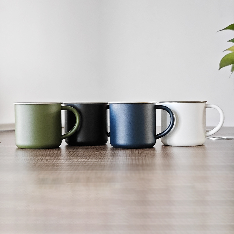 Термос-кубок для кофе из нержавеющей стали 304 с ручкой, вакуумный портативный кубок с логотипом