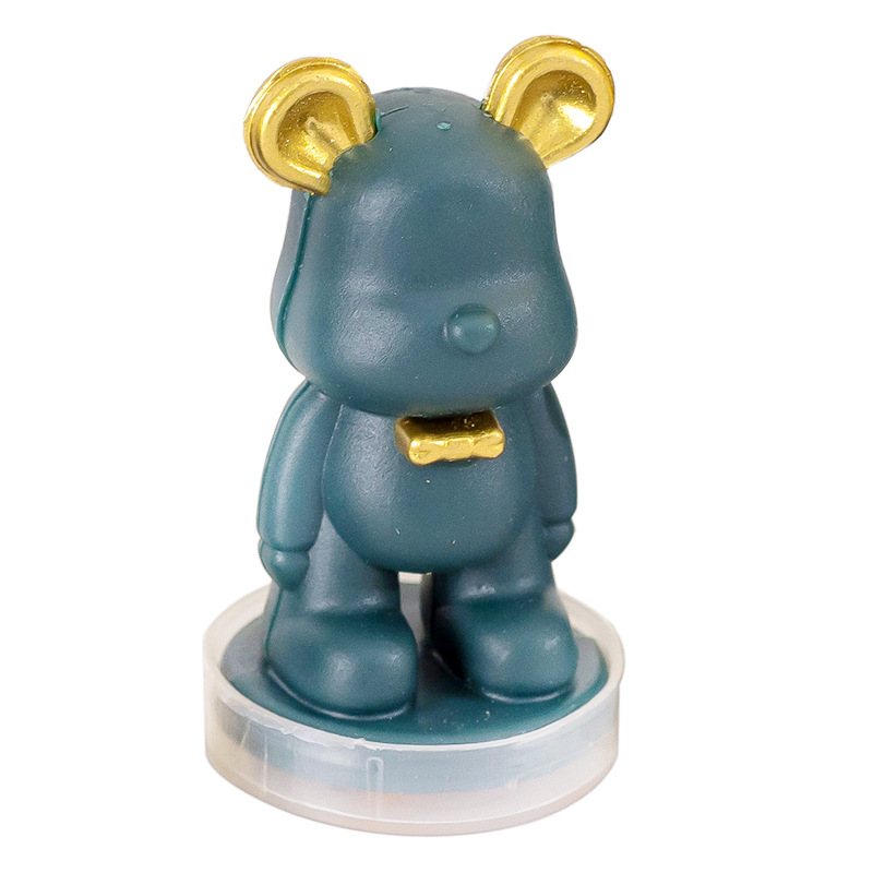 Cartoon Toy Seal Kindergarten Teachers Reward Toy Cute Bear Round Children's Educational Plastic Seal