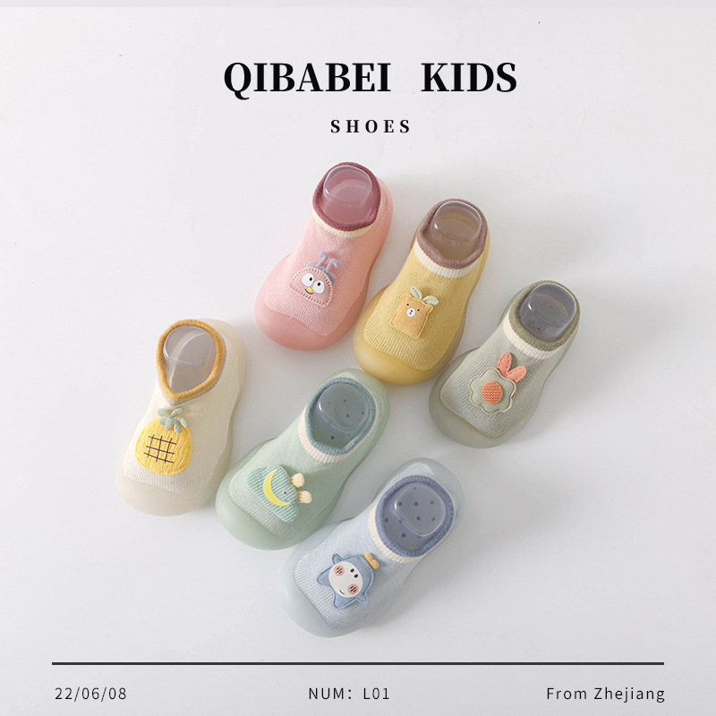 Spring and Autumn New Cute Toddler Shoes Cartoon Pattern Floor Socks Indoor Soft Bottom Breathable Wear-resistant Toddler Socks