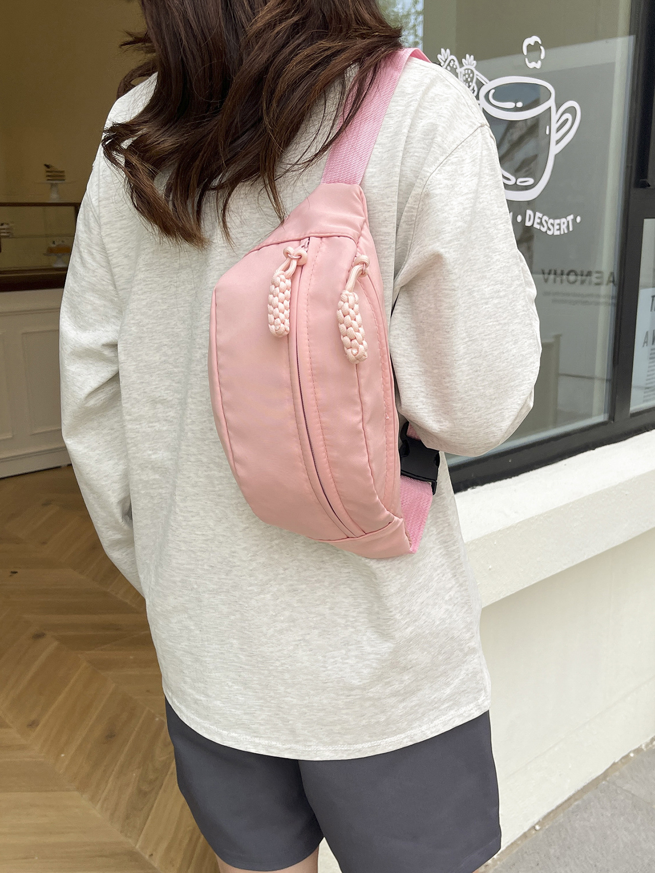 Корейский Стиль Простой Нейлоновый Тканевый Маленькая Сумка Для Женщин 2025 Новый Текстурированный Одно плечо Подмышечная Сумка Нагрудная Сумка Кроссбоди Маленькая Поясная Сумка