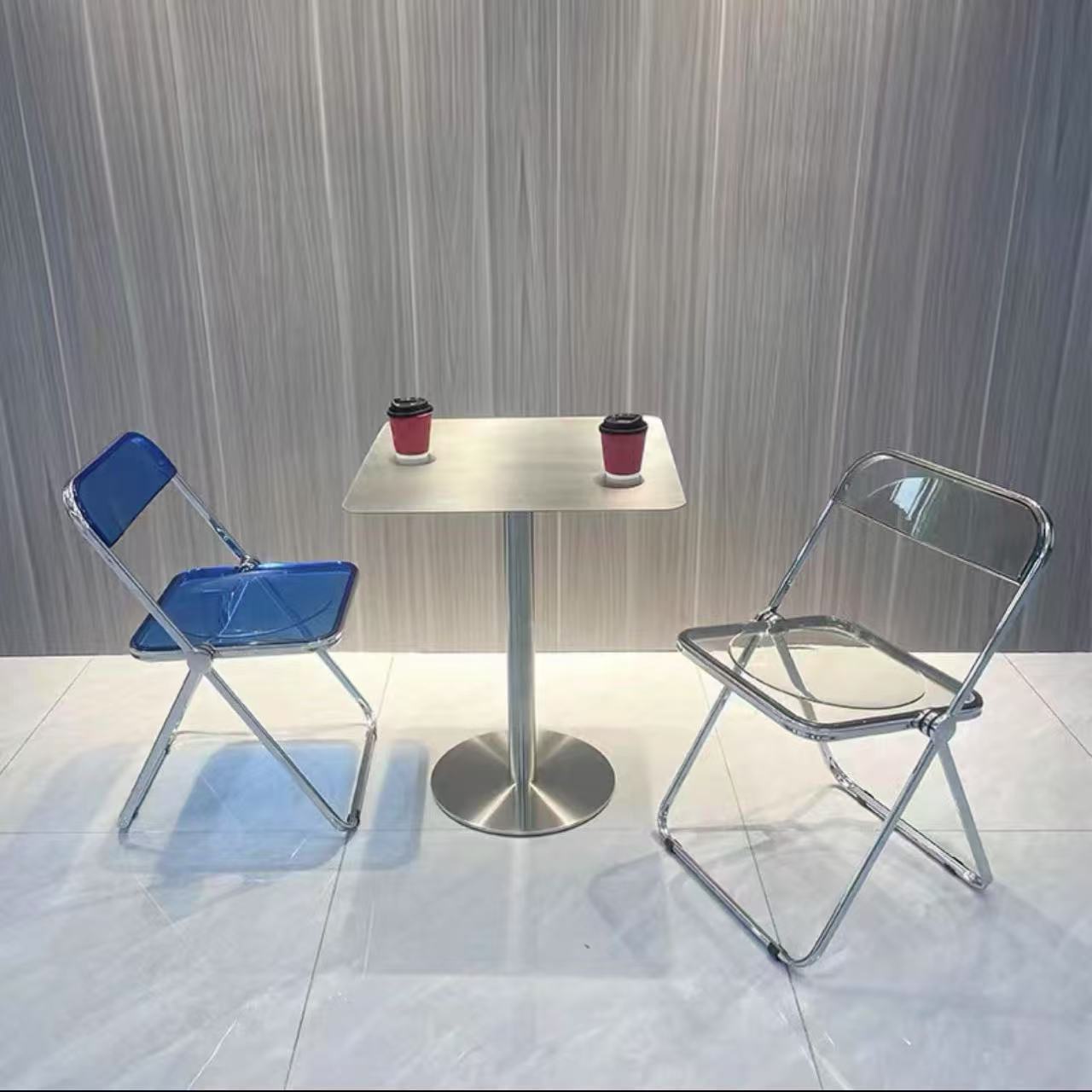 Modern Simple Light Luxury Small Round Table Internet Celebrity Milk Tea Shop Coffee Table Restaurant Round Dining Table Balcony Tea Table Coffee Table