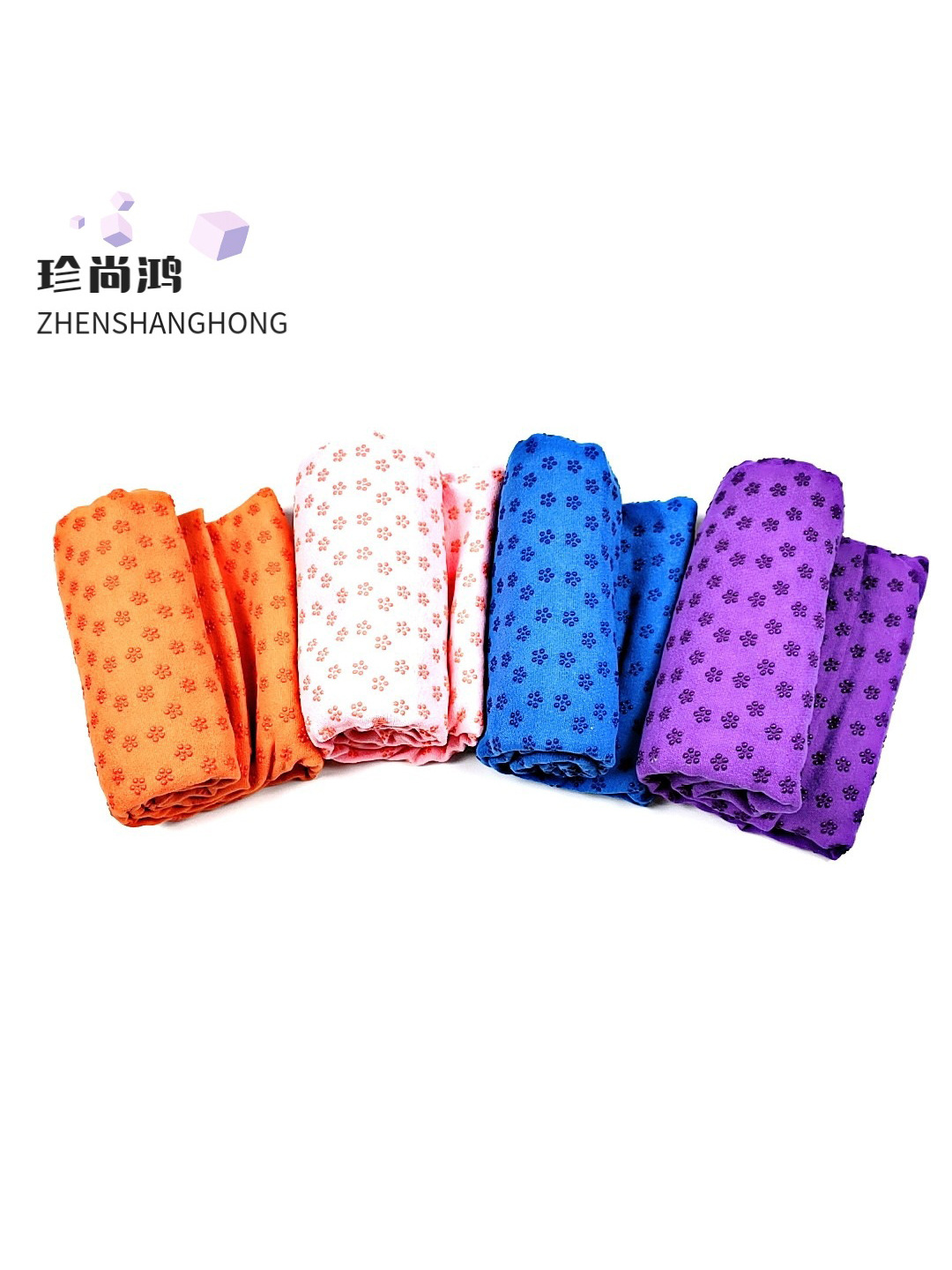 ПВХ полотенце для йоги с цветком сливы, впитывающее пот, утолщенное, антискользящее, портативное покрывало для фитнеса