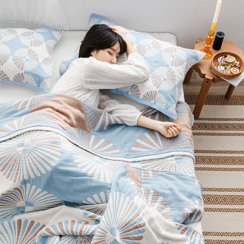 Новый хлопковый плед в богемном стиле, четырехслойный, для офиса, для кондиционирования