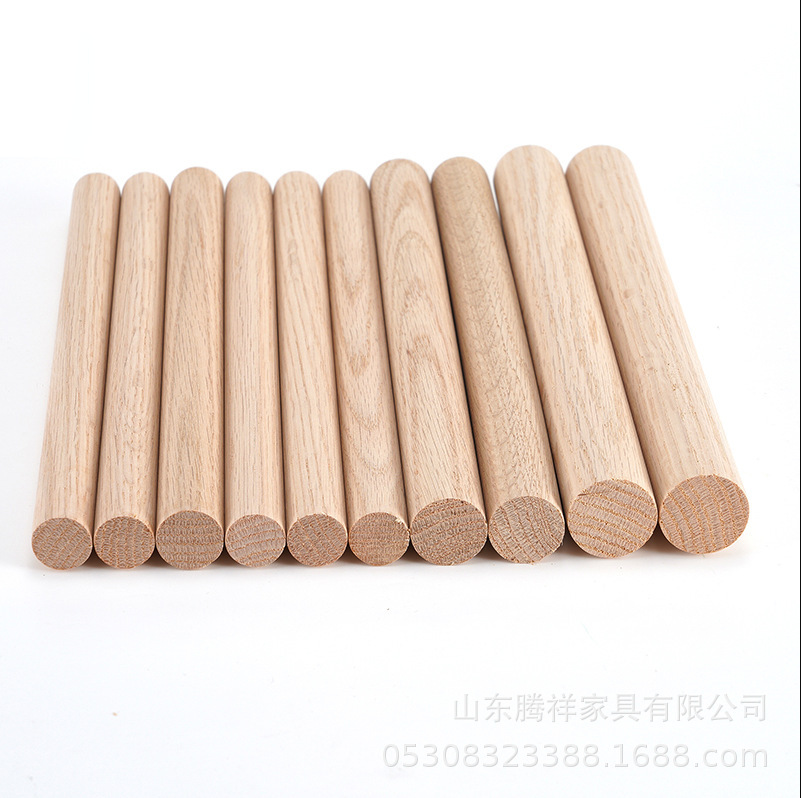 North American Oak Solid Wood Stick Wardrobe Clothes Hanging Rod Furniture Accessories Wooden Tent Rod DIY Handmade