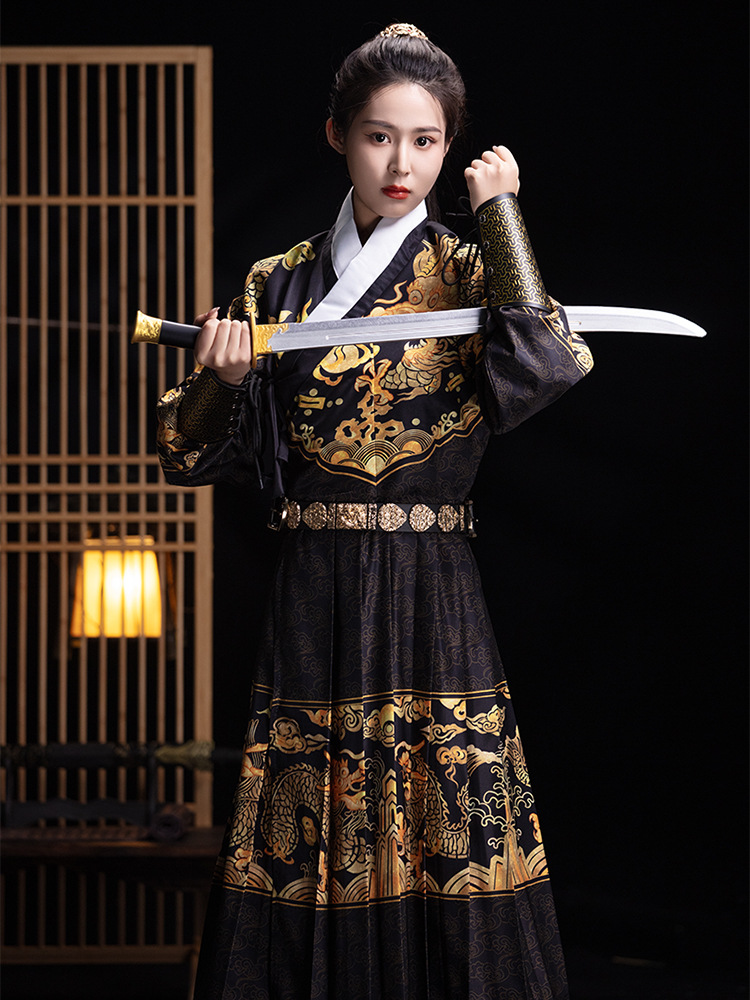 Ancient Ming-Style Hanfu Men's Flying Fish Suit, Embroidered Spring Knife, Chinese Style Dragon Robe, Yisa Martial Arts Costume, Autumn Long-Sleeve