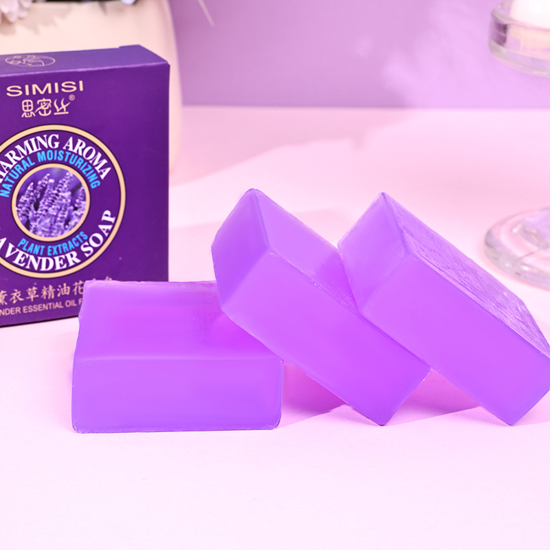 [Smisi] Lavender Essential Oil Floral Soap Handmade Soap Cleansing and Moisturizing 80g