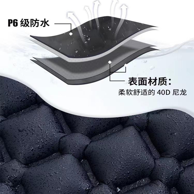 Cross-Border Outdoor Inflatable Camping Style Foot Automatic Inflatable Mattress Press Diamond Tpu Camping Style Sleeping Pad with Pillow