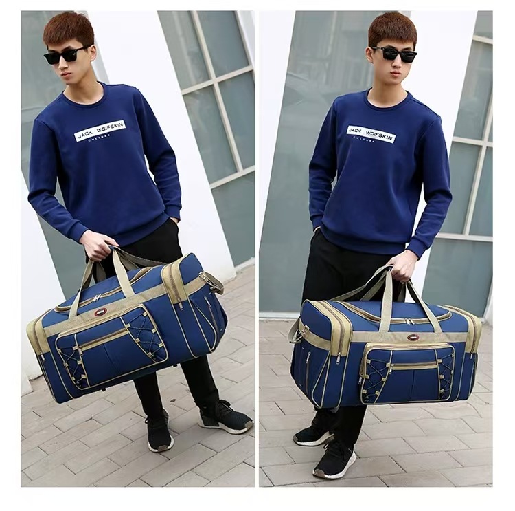 Large-Capacity Clothing Bag, Men's Luggage Bag, Checked Folding Moving Bag, Storage Bag, Large Travel Bag, Extra Large Luggage Bag