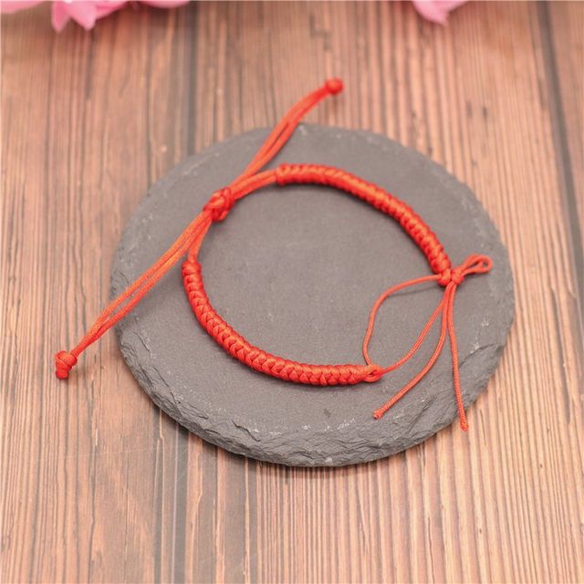 Hand Rope Semi-Finished Handmade DIY Adjustable Size Red Rope through Copper Coins through Gold and Silver Red Accessories Red Rope Wholesale