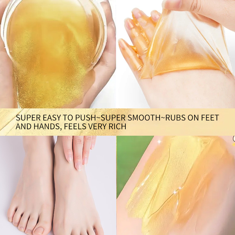 Cross-Border Turmeric Vitamin C Peel-Off Hand and Foot Mask Exfoliating Deep Cleansing Exfoliating Scrub Gel Foot Mask Full English