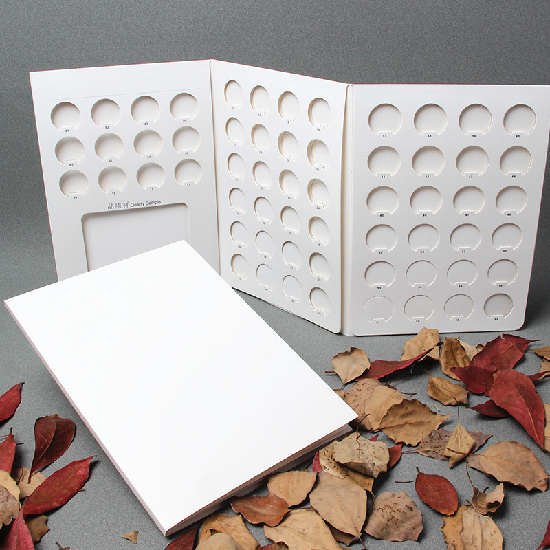 In stock fabric color card sample book blank textile fabric color card book display book sample knitted color card