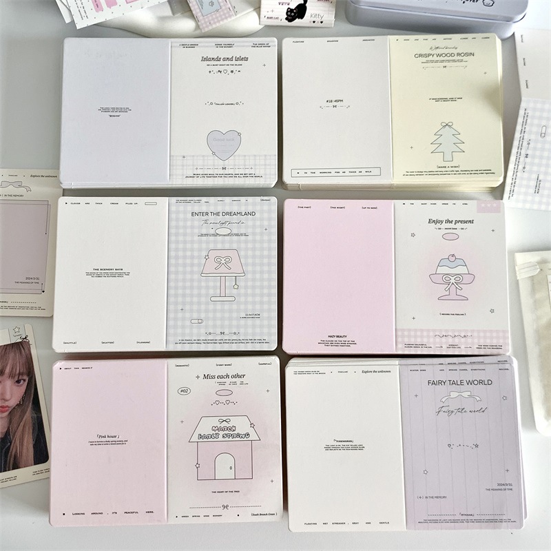 Mini ins Folding Card Cardboard Protects Small Card Packing Material Decoration Folding Diy Message Greeting Card