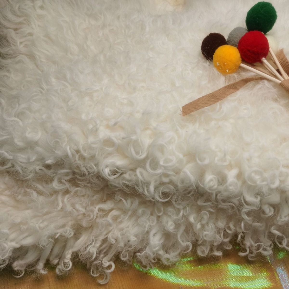 Round Flower Mouth Lamb Mattress Sheep Roll Fur Lamb Wool Fur Integrated Liner Wool Warm Lake Sheep Collar Fur