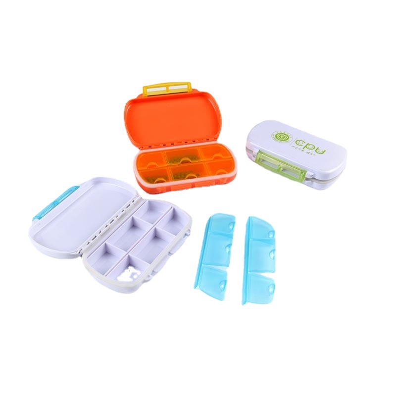 Portable Mini Convenient Small Medicine Box with 6 Compartments, Seven-Day Large-Capacity Medicine Box, Portable Medicine Divider