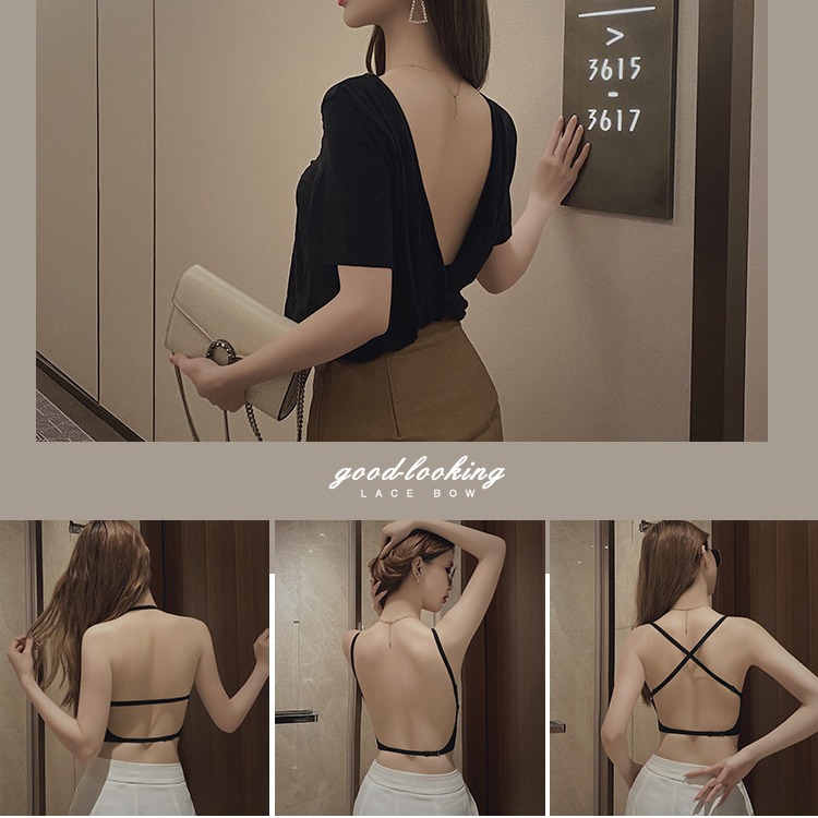 U-Shaped Beautiful Back Bra for Women with Small Breasts Push-Up 2024 New Style with Breast Pads and Outer Vest All-In-One Seamless Backless Bra