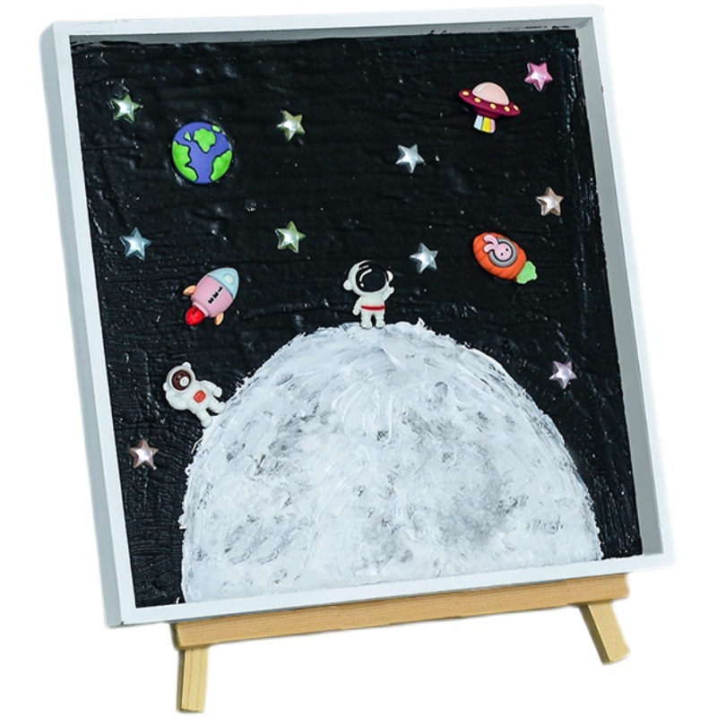 Handmade DIY Material Package Mosaic Shell Cream Glue to Make Kidsren's Crafts DIY for Women's Day