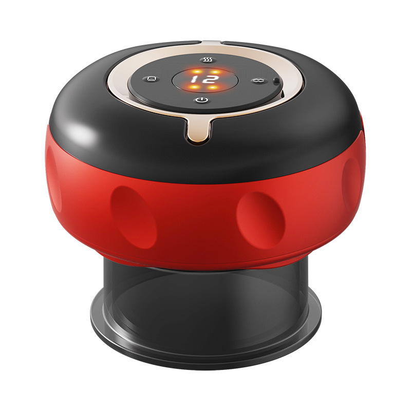 Electric Wireless Cupping Electric Heating Moxibustion Instrument Suction Scraping Instrument Rechargeable Simulated Human Cupping Device Meridian Spinning Massager