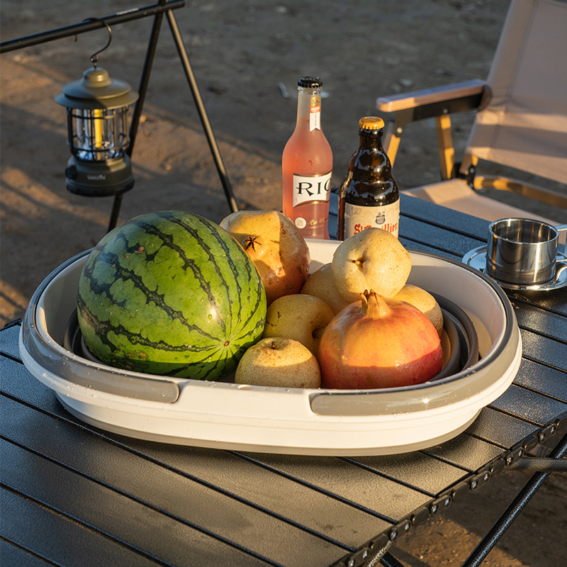 I6AT Foldable Bucket Household Mop Bucket Rectangular Large Outdoor Car Portable Storage Bucket Large Capacity