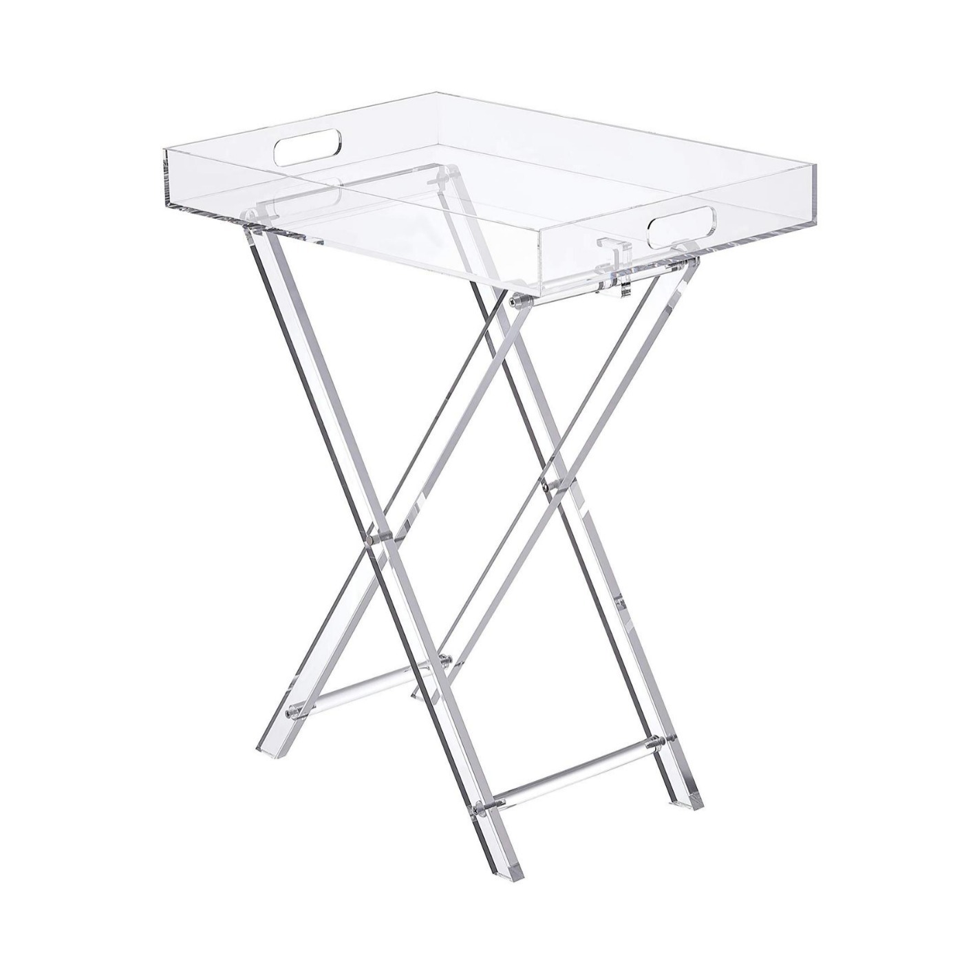 Acrylic folding table portable folding coffee table Internet celebrity Transparent Coffee Table simple bedside storage tray