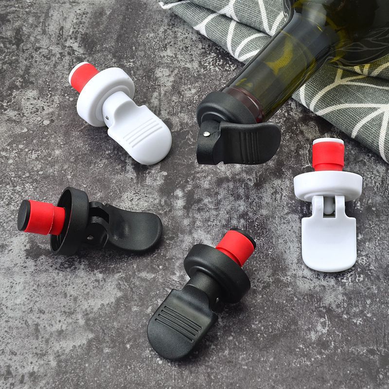 Creative red wine stopper pumping fresh stopper manual Press bottle stopper champagne stopper wine vacuum wine stopper PP material