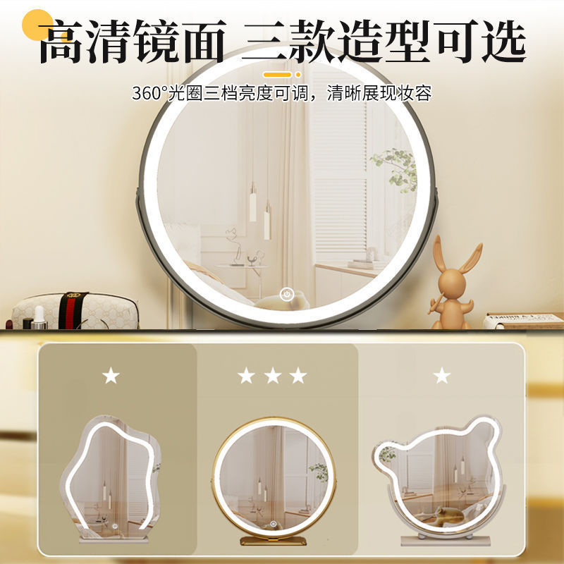 Smart Bedroom Dressing Table Wireless Charging Light Luxury Soft Bag Dressing Table Modern Simple Multi-Functional Solid Wood Dressing Table