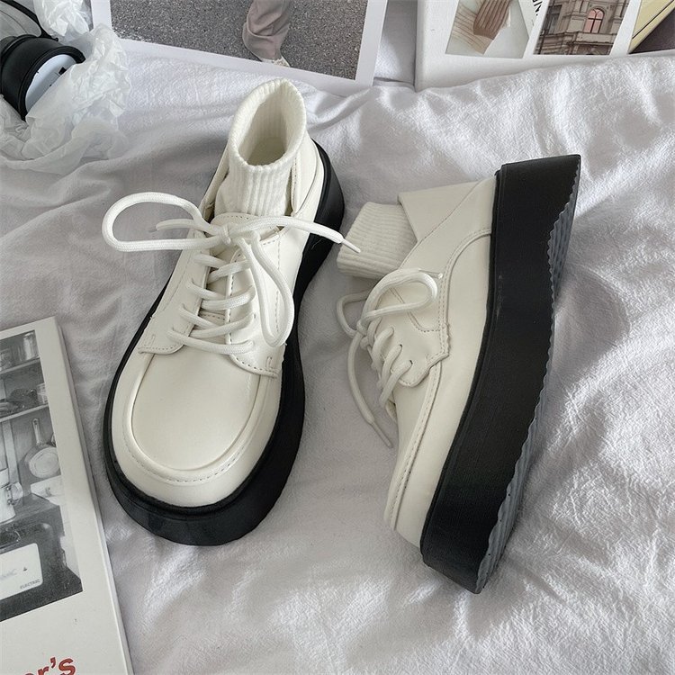 Обувь в стиле Мэри Джейн, весна и осень 2025, черные, шнурованные, маленькие кожаные туфли для женщин