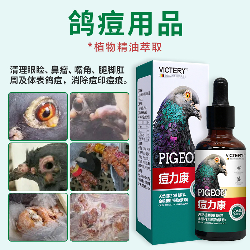 Pox Likang 50ml/bottle pigeon pox special carrier pigeon foot pox clean pigeon bean pox clear pigeon bean pigeon spirit parrot supplies