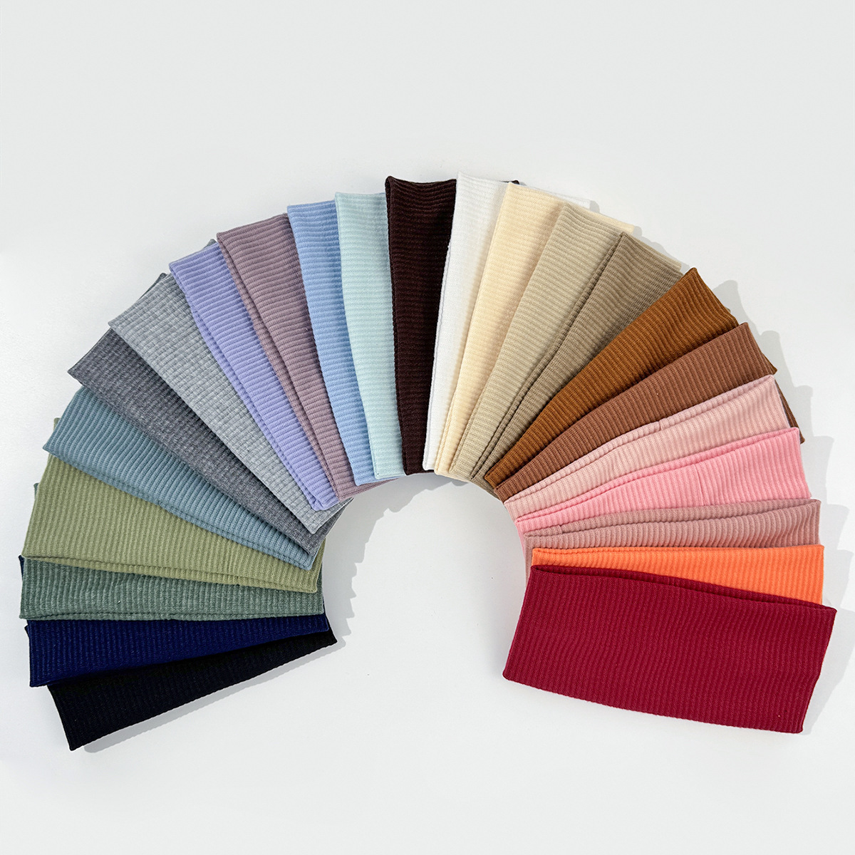 European and American Amazon Solid Color Knitted Headband Korean Style Elastic Headband Sports Fitness Headband Cross-Border Hot Selling Hair Accessories