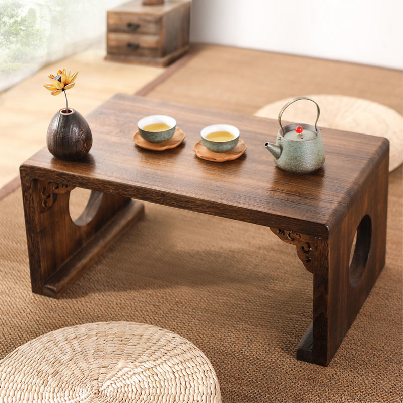 Bay Window Table, Tatami Table, Japanese-Style Solid Wood Small Table, Coffee Table, Balcony Table, Window Sill Small Table, Kang Table for Home Use