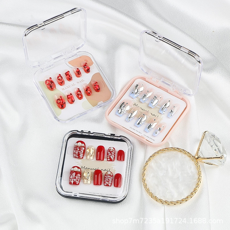 Street encounter wearing a box with film nail storage box nail gift box acrylic packing box cardboard 85 wholesale