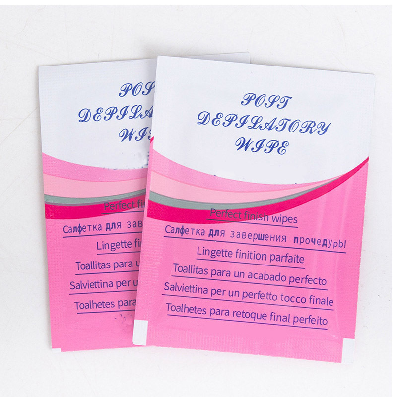 Wax-removing Moisturizing Cotton Foreign Trade Cross-border English Version Remove Remaining Wax Wipes Wax-removing Oil-coated Moisturizing Cotton Factory Wholesale