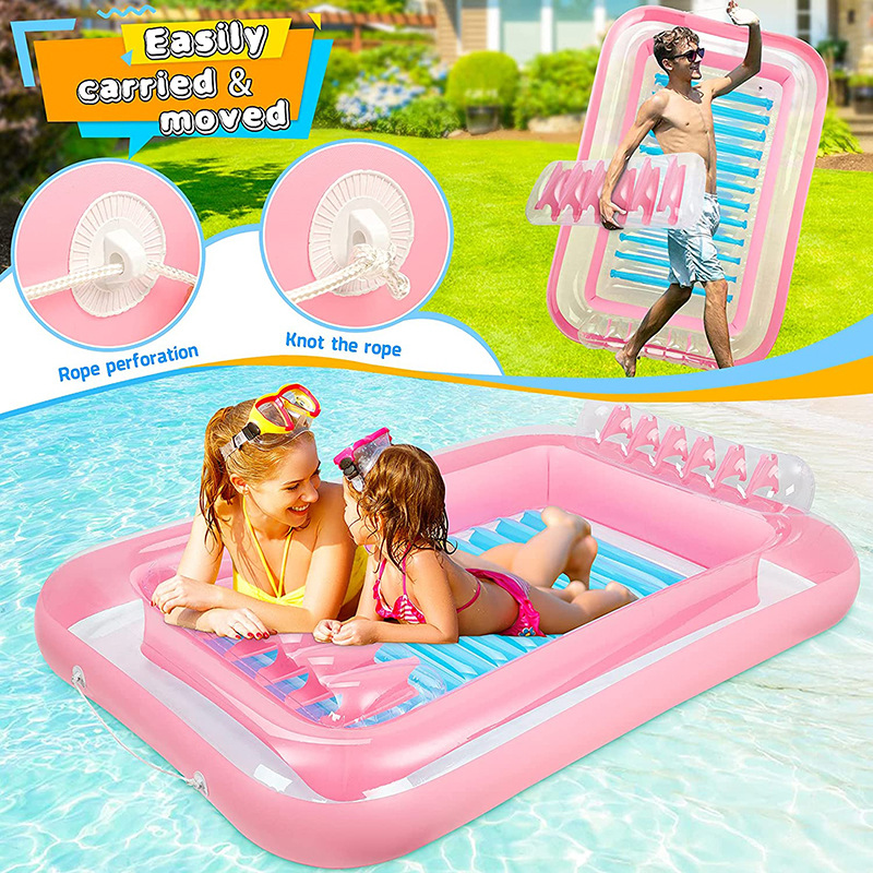 Inflatable Pool Lounge Floating Adult Pool Drifting Tub Sunlight Drifting Board Summer Water Party Lounger