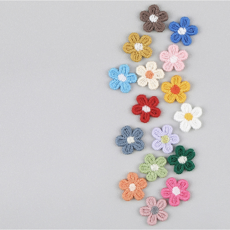 милый маленький цветок с пятью лепестками вышитые наклейки для одежды детей леггинсы заколки аксессуары для головных уборов обуви и шляп