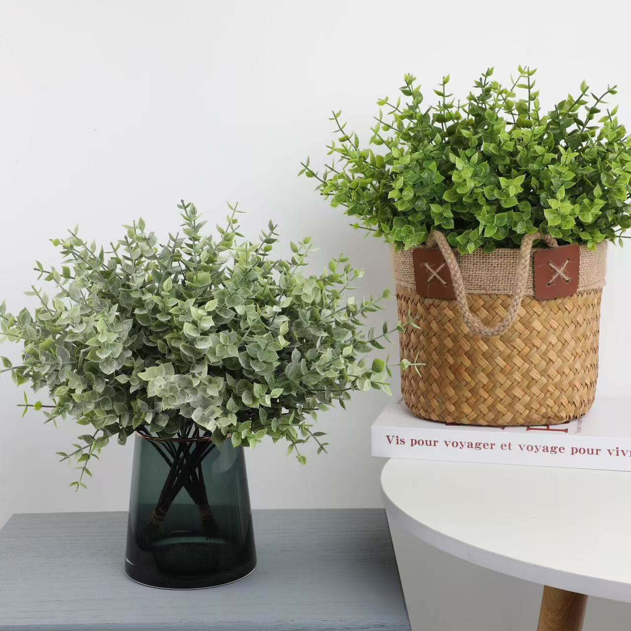 Simulation green plant eucalyptus money leaf plastic plant eucalyptus leaves wholesale home outdoor wedding decoration ornaments