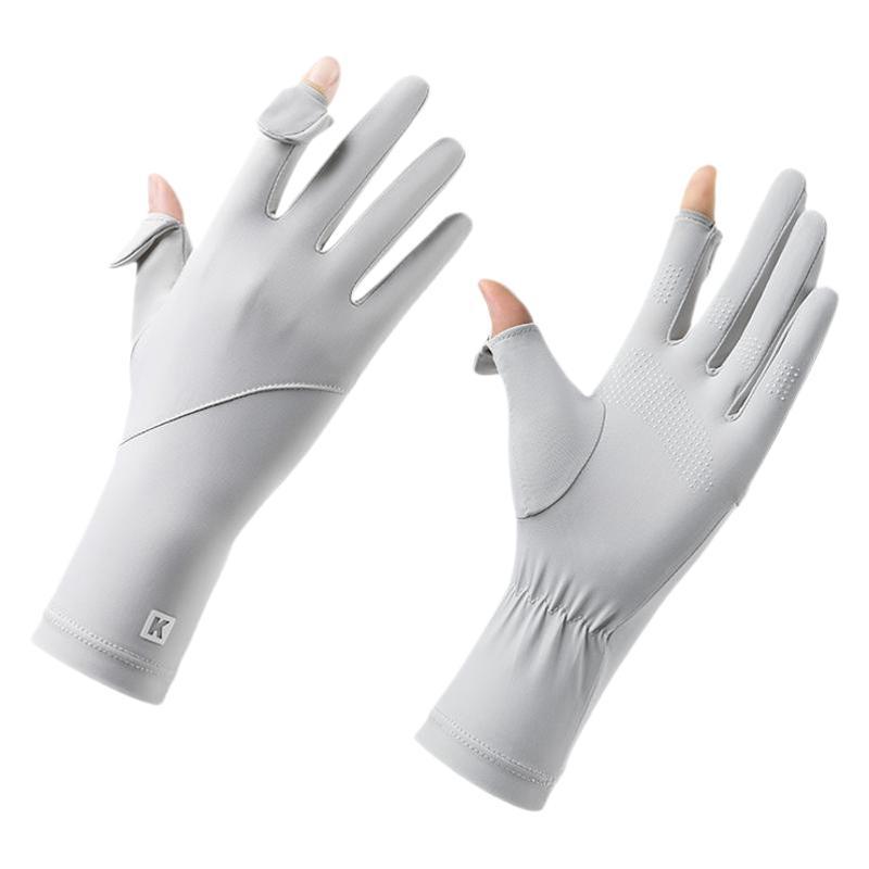 Sunscreen Gloves Women's Anti-UV Ice Silk Touch Screen Outdoor Non-Slip Bicycle Summer Thin Driving Gloves