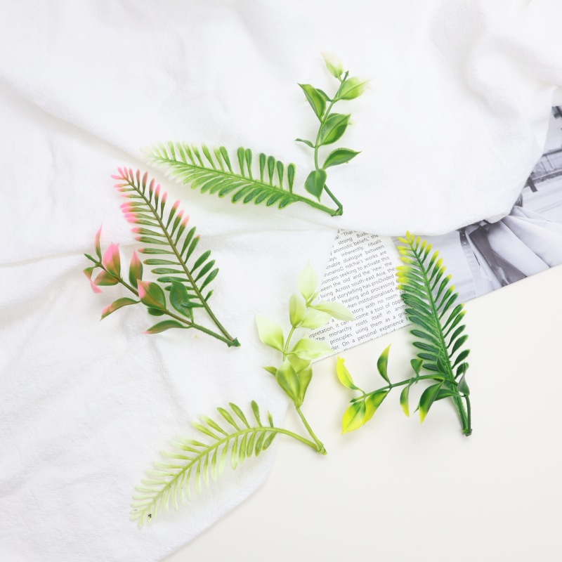 Пластиковые водные растения аксессуары, 2-разветвленный папирус, персидская листовая трава, искусственные растительные аксессуары, бонсай горшечные DIY материалы