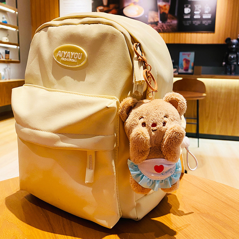 Cartoon Butter Bear Plush Pendant Doll Cartoon Car Bag Keychain Pendant