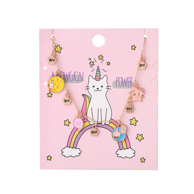 Cross-border Hot Selling Children's Jewelry Children's Jewelry BFF Bracelet Cartoon Star Alloy Drop Oil Children's Bracelet